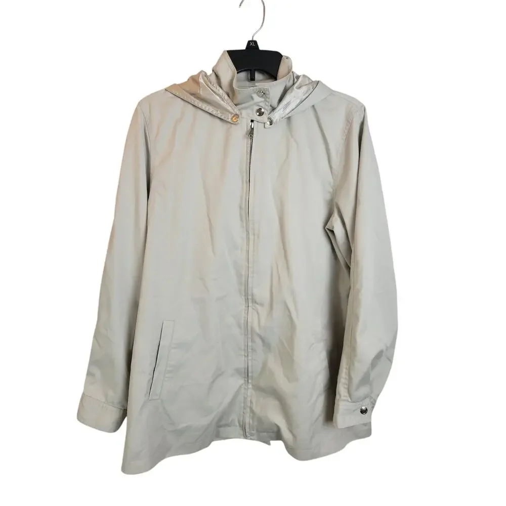 Pendleton Tan Full Zip Removable Hood Windbreaker Jacket Men's Size Medium